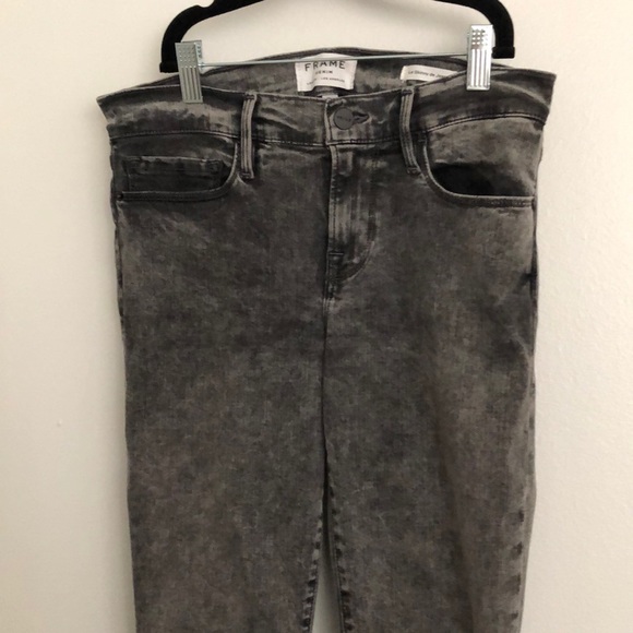 Frame EUC Denim Women Skinny Jeans Acid Gray 27 - Picture 2 of 5